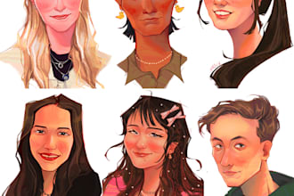 draw you a digital portrait stylized caricature