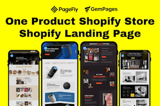 do shopify dropshipping store, shopify landing page with pagefly gempages zipify