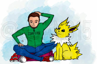 draw you with your favorite pokemon in different styles