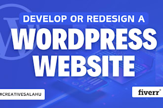 develop or redesign a wordpress website