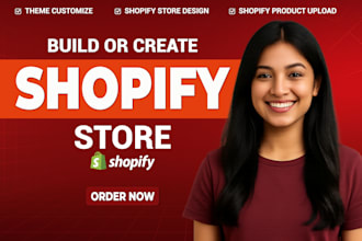 create shopify store, build shopify website design, shopify dropshipping website