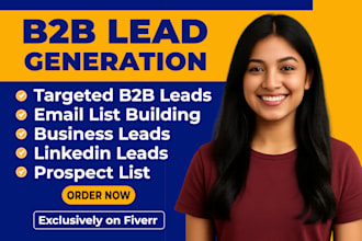 do b2b lead generation, prospect list, linkedin leads and list building