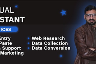 be your virtual assistant for data entry, typing, and web research work