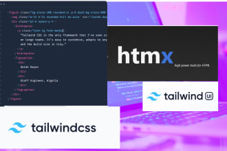 be your hmlx and tailwind  UI developer