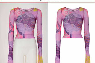 do clothing image edit, ghost mannequin, retouching