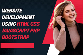 do web design and web development with HTML, CSS, javascript and PHP