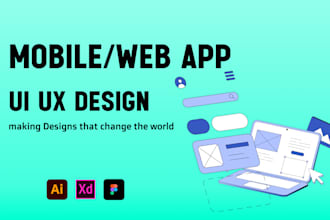 design a professional UI UX website and application