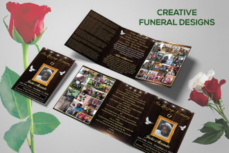 do nice event, funeral, obituary and program in 3hrs