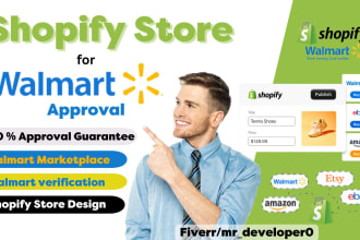 design a shopify store to get approval on walmart marketplace