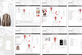 make your clothing tech pack and sketch for production