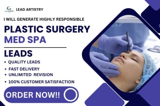 design plastic surgery leads cosmetics surgery med spa botox  chiropractic leads