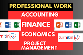 help you in accounting finance economics and project management