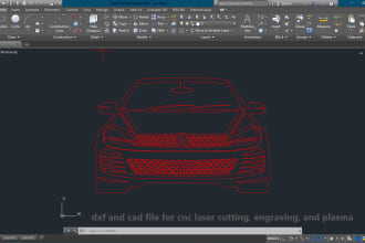 do cnc design for laser cutting and engraving in dxf file