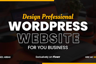 develop creative elementor wordpress website