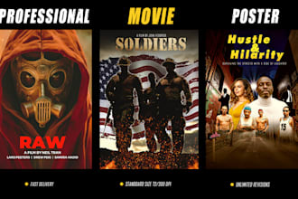 design a professional movie poster, film poster, poster