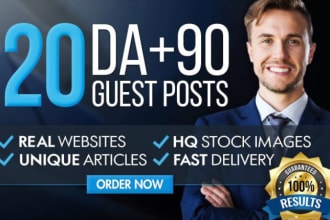 write and publish 5 guest posts on high da 90