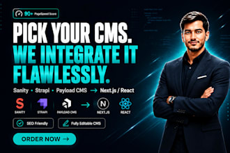 integrate sanity or strapi cms into your next js or react website