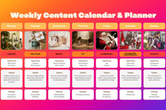 create a content calendar for your instagram account