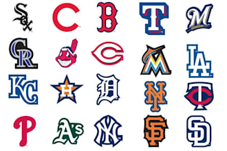 create a baseball style monogram logo interlocking letters
