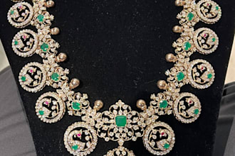 create a modern 3d cad jewelry design and render it