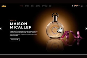 design luxury perfume shopify store cologne fragrance store perfume website