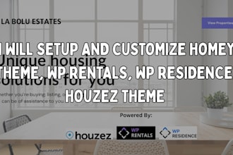 setup and customize homey theme, wp rental, wp residence, houzez theme