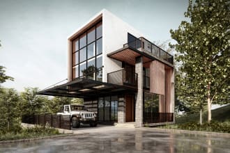 do a realistic architectural visualization