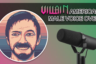 record a villainous male voice over