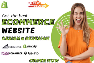 design wix website, bigcommerce store, gelato, shopify store, woocommerce store