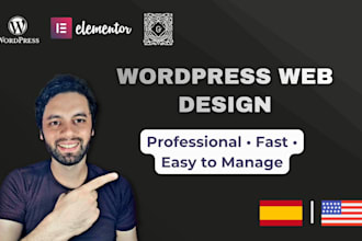 setup and design a wordpress website in english or spanish