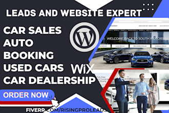 build car dealership leads automotive booking auto tour used cars rental website