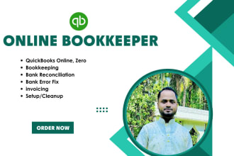 do setup, clean up and bookkeeping in quickbooks online