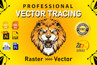 vector tracing, trace, redraw, convert logo to vector