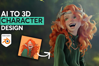 convert recreate ai image to 3d model character nft