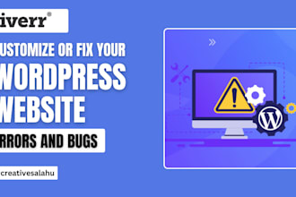 customize or fix your wordpress website errors and bugs