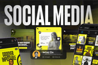 create brochure, instagram post, facebook post, web banner and branding kit