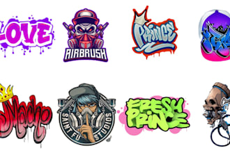do 80s 90s vintage graffiti airbrush design for t shirt