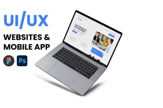 do website ui design, app ui ux design with figma