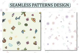 design unique seamless repeat vector pattern, textile, print, and packaging