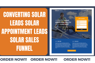 generate converting solar leads solar appointment leads solar lead sales funnel