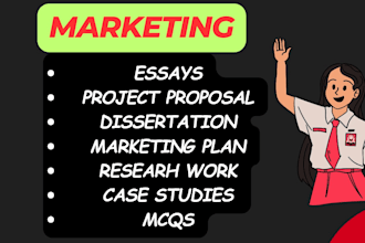 write marketing essays, case studies, research, summary