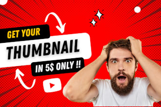 design amazing clickbait youtube thumbnail in 24 hours