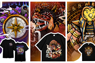 create festive and unique illustration for tshirt and your merchandise