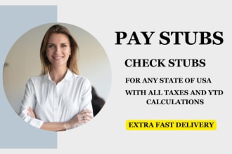 create adp pay stub, paystub,check stub, payroll