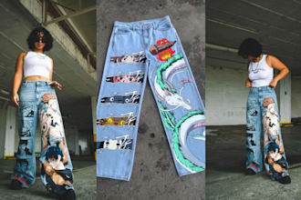 digitize anime or logo on shirts, jackets or pents