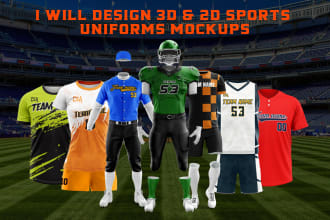 design 2d and 3d sportswear mockup for you