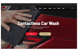 design car wash website auto detailing cleaning website automotive booking site