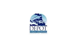 design modern depot street brewing logo