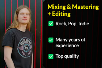 professionally mix and master your rock, pop and indie songs