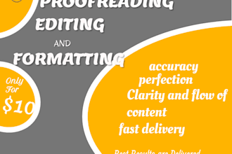 edit, proofread and improve your writings in english